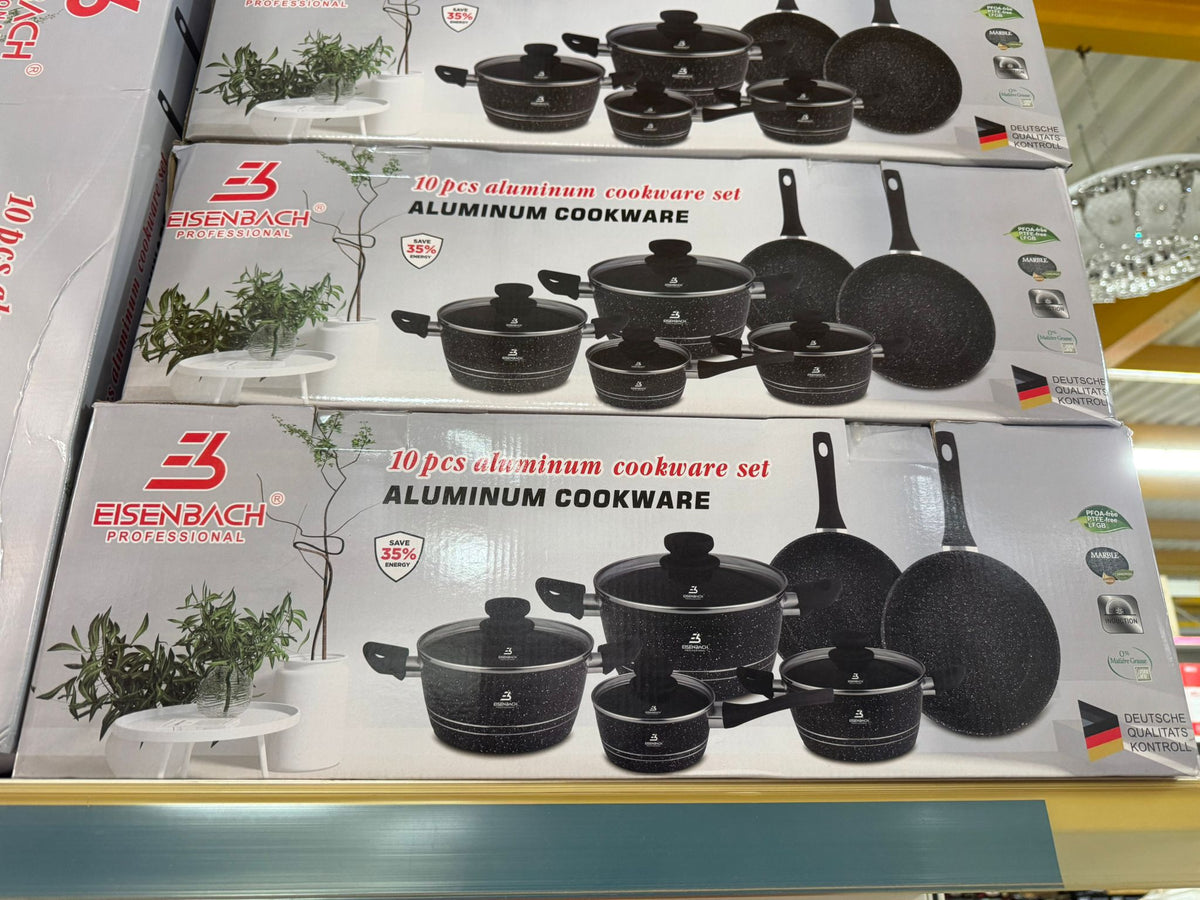 Set Pentole e Padelle Eisenbach Professional 10 Pezzi in Alluminio Antiaderente
