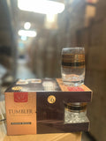 Set 6 Bicchieri Tumbler Royal Swiss in Vetro con Decoro Oro Greco