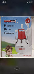 Mescolatore di Latte Elettrico Swiss Line 7 Litri in Acciaio Inox