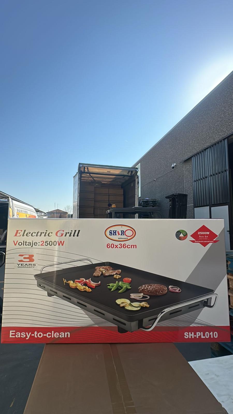 Bistecchiera Elettrica Shiro 2500W Piastra Teppanyaki da Tavolo 60x36 cm