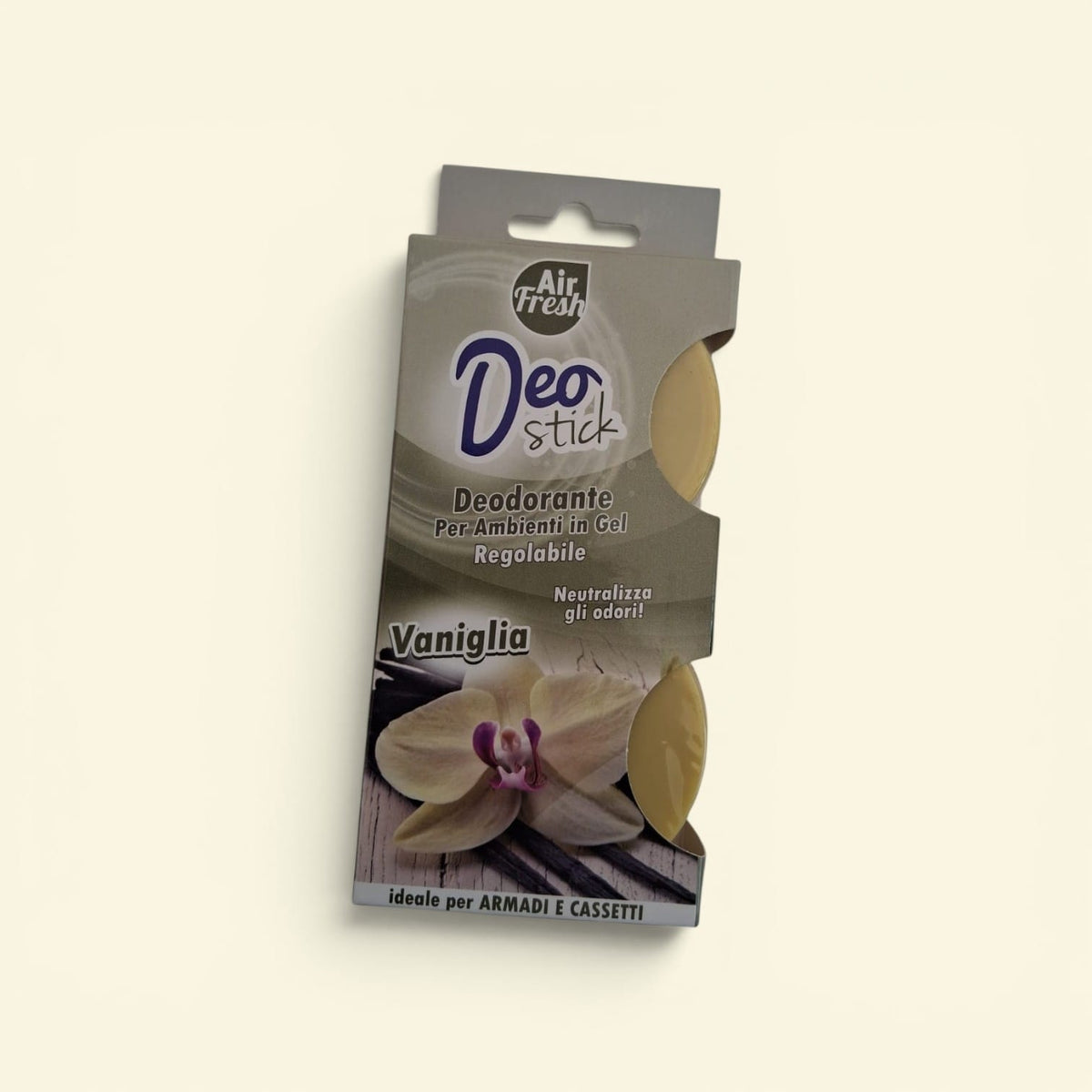 Air Fresh Deo Stick - Deodorante per Ambienti in Gel Regolabile (Vaniglia)